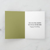 White Scottish Highland Calf Birthday Karte (Innenseite)