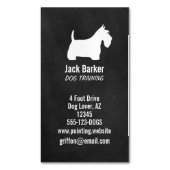 White Scottish Terrier Silhouette Chalkboard Style Magnetische Visitenkarte (Vorderseite Vertikal)