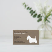 White Scottish Terrier Silhouette | Scottie Dog Bu Visitenkarte (Stehend Vorderseite)