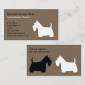 White Scottish Terrier Silhouette | Scottie Dog Bu Visitenkarte (Vorne/Hinten)