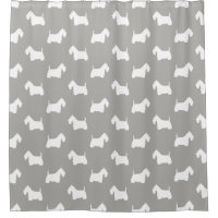 White Scottish Terrier Silhouetten Pattern
