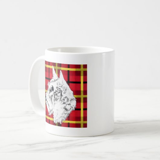 White Scottish Terrier Tasse (Vorderseite Links)