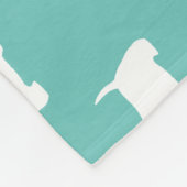 White Scottish Terriers | Scottie Dog Silhouetten Fleecedecke (Ecke)