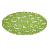 White Scottish Terriers (Scottie Dogs) Lime Green Schneidebrett (Ecke)