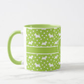 White Scottish Terriers (Scottie Dogs) Lime Green Tasse (Links)
