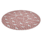 White Scottish Terriers (Scottie Dogs) - Pink Schneidebrett (Ecke)