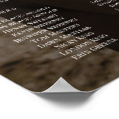 White Script Begrüßung Foto Hochzeit 12 Tische Poster (Ecke)