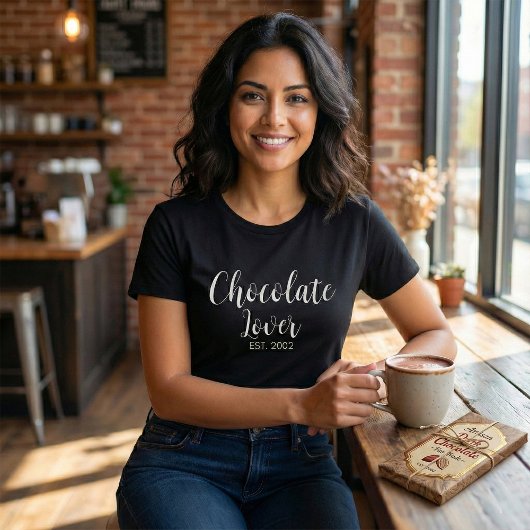 White Script Established Chocolate Lover T-Shirt