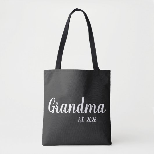 White Script Established Grandma Tasche (Vorderseite)