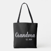White Script Established Grandma Tasche (Rückseite)
