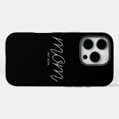 White Script Established Mom Black Case-Mate iPhone Hülle (Rückseite (Horizontal))