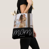 White Script Established Mom Black Customizable  Tasche (Von Nahem)