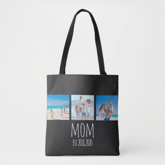 White Script Established Mom Black Tasche (Vorderseite)