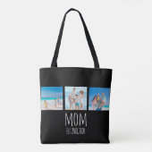 White Script Established Mom Black Tasche (Rückseite)