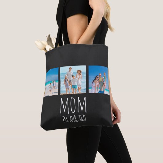 White Script Established Mom Black Tasche (Von Nahem)