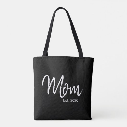 White Script Established Mom Tasche (Rückseite)