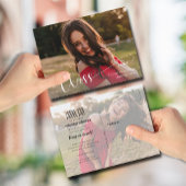 White Script GRADUATE Foto Vielen Dank Postkarte