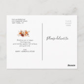 White Script Happy Thanksgiving Foto Postcard Postkarte (Rückseite)