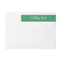 White Script Holiday Cheer Address Labels