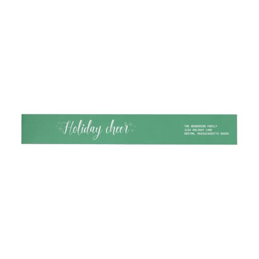 White Script Holiday Cheer Address Labels (Person)