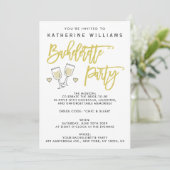 White Script Island Citrus Bachelorette Party Einladung (Stehend Vorderseite)