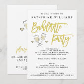 White Script Island Citrus Bachelorette Party Einladung (Vorne/Hinten)