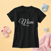 White Script Mom Established New Mom T-Shirt