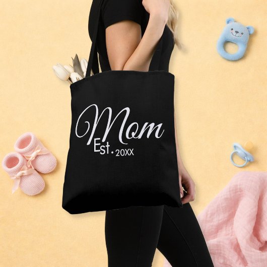 White Script Mom Established New Mom Tasche