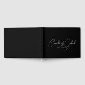 White Script Names Wedding Black Guest Book Gästebuch (Voll)