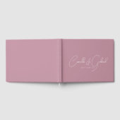 White Script Names Wedding Dusty Pink Guest Book Gästebuch (Voll)