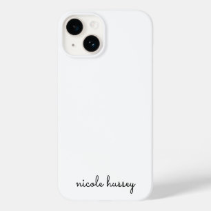 White Script   Stilvolle Monogram Moderne Minimali Case-Mate iPhone 14 Hülle