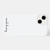 White Script | Stilvolle Monogram Moderne Minimali Case-Mate iPhone Hülle (Rückseite (Horizontal))