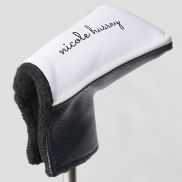 White Script | Stilvolle Monogram Moderne Minimali Golf Headcover