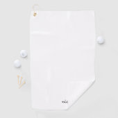 White Script | Stilvolle Monogram Moderne Minimali Golfhandtuch (Insitu)