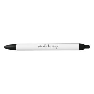 White Script   Stilvolle Monogram Moderne Minimali Kugelschreiber