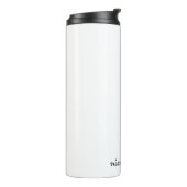 White Script | Stilvolle Monogram Moderne Minimali Thermosbecher (Nach links gedreht)