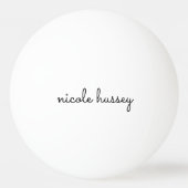 White Script | Stilvolle Monogram Moderne Minimali Tischtennisball (Vorderseite)