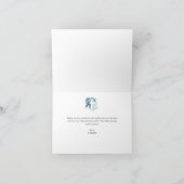 White Script Taufe Foto danke Ihnen Karte (Innenseite)