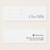 White Script Three Pair Stud Ohrring Holdings (Vorne & Hinten)