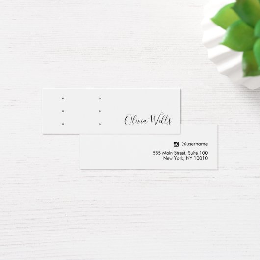 White Script Three Pair Stud Ohrring Holdings (Schreibtisch)