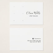 White Script Three Pair Stud Ohrring Holdings (Vorne & Hinten)