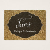 White Script über Gold Imitats - Glitzer Drinks Ti (Rückseite)