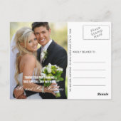 WHITE SCRIPT WEDD DANKE IHNEN FOTO POSTCARD POSTKARTE (Rückseite)