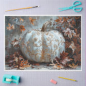 White Scroll Pumpkin Seidenpapier (Basteln)