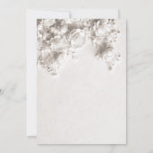 White Sculptured Floral 3D Roses Wedding  Einladung (Rückseite)