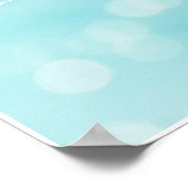 White Seagulls und Blue Bokeh Semi Abstrakt Beach Poster (Ecke)