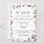 White Seashell Beach wir machen noch immer eine Er Einladung (Vorderseite)