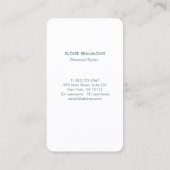 White Seashell Butterfly Schönheit und Wellness Visitenkarte (Rückseite)