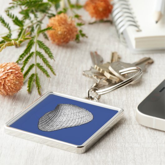 White Seashell Schlüsselanhänger (Seite)