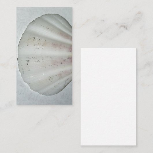White Seashell Visitenkarte - neutrale Farben (Vorne/Hinten)